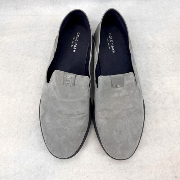 EUC Cole Haan Grand Horizon Women’s Slip-on Loafer Ironstone Suede Grey size 8.5 - Picture 1 of 9